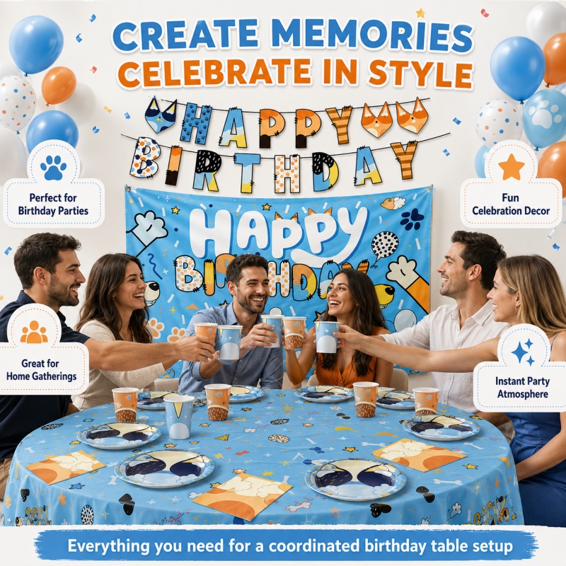 Blue Dog Party Supplies Bundle - Pet Supplies In Bulk ulasan dan harga