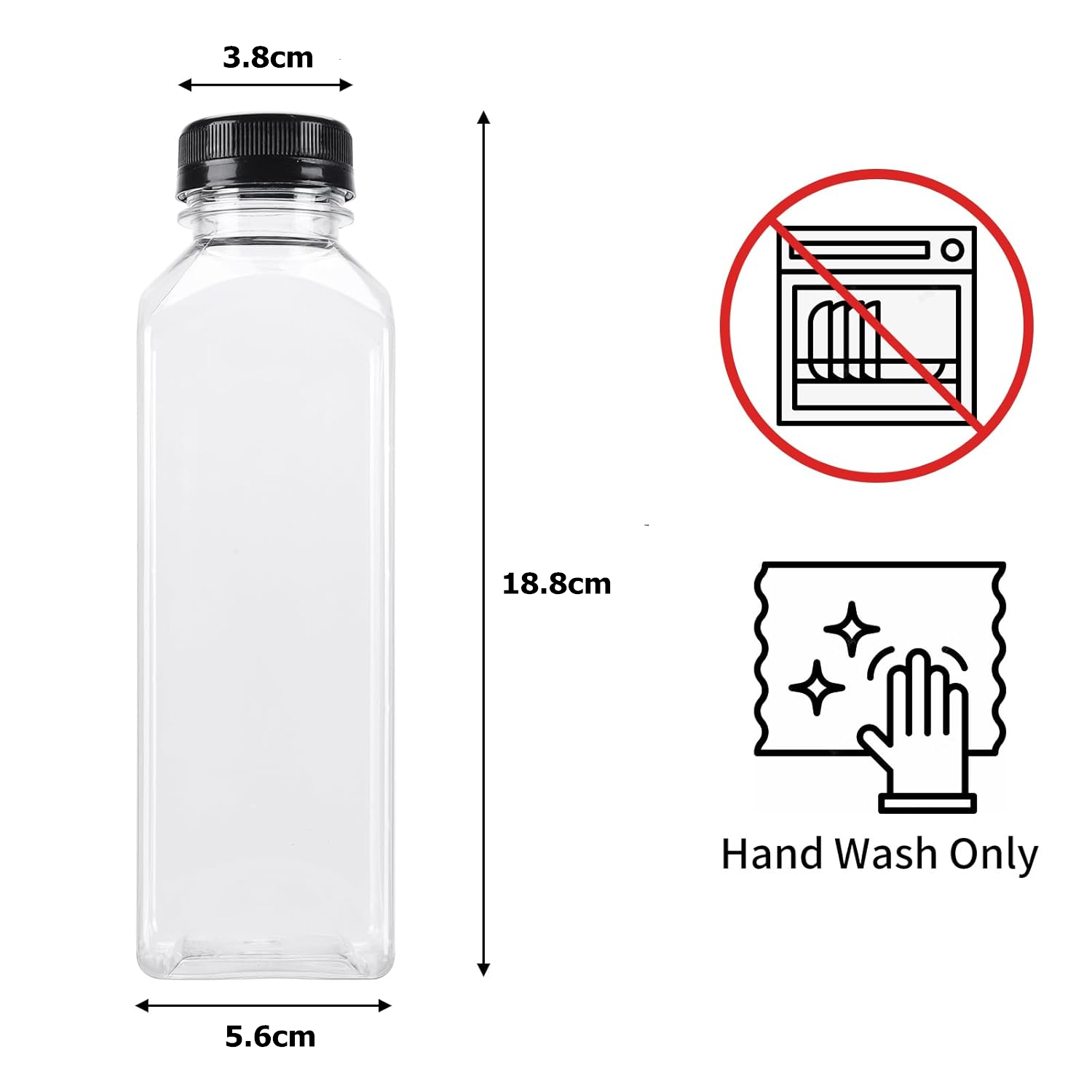 LMETJMA 500ML Juice Bottles PE - Pet Supplies In Bulk ulasan dan harga